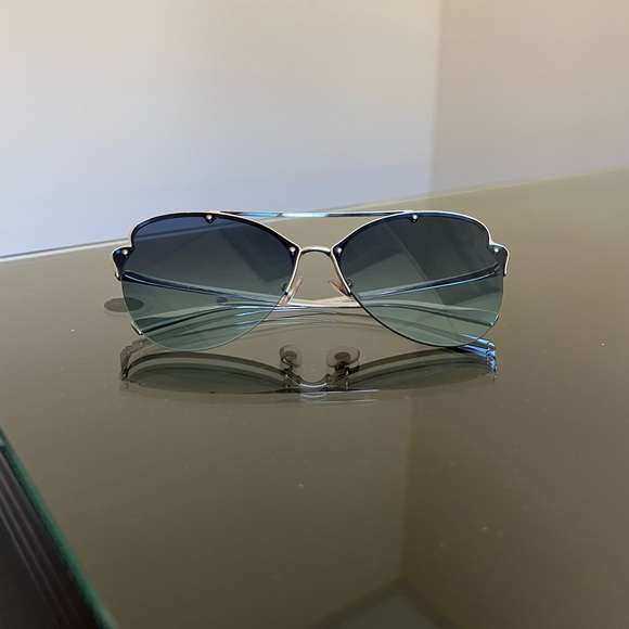Tiffany & Co. Silver and Blue Sunglasses - Picture 2 of 12